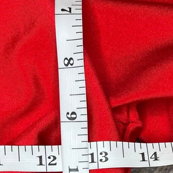 L.A. SEDUCTION Scarlet Red Cut Out Balloon Sleeve Bodycon Dress Sexy Event Sz L - Picture 5 of 10